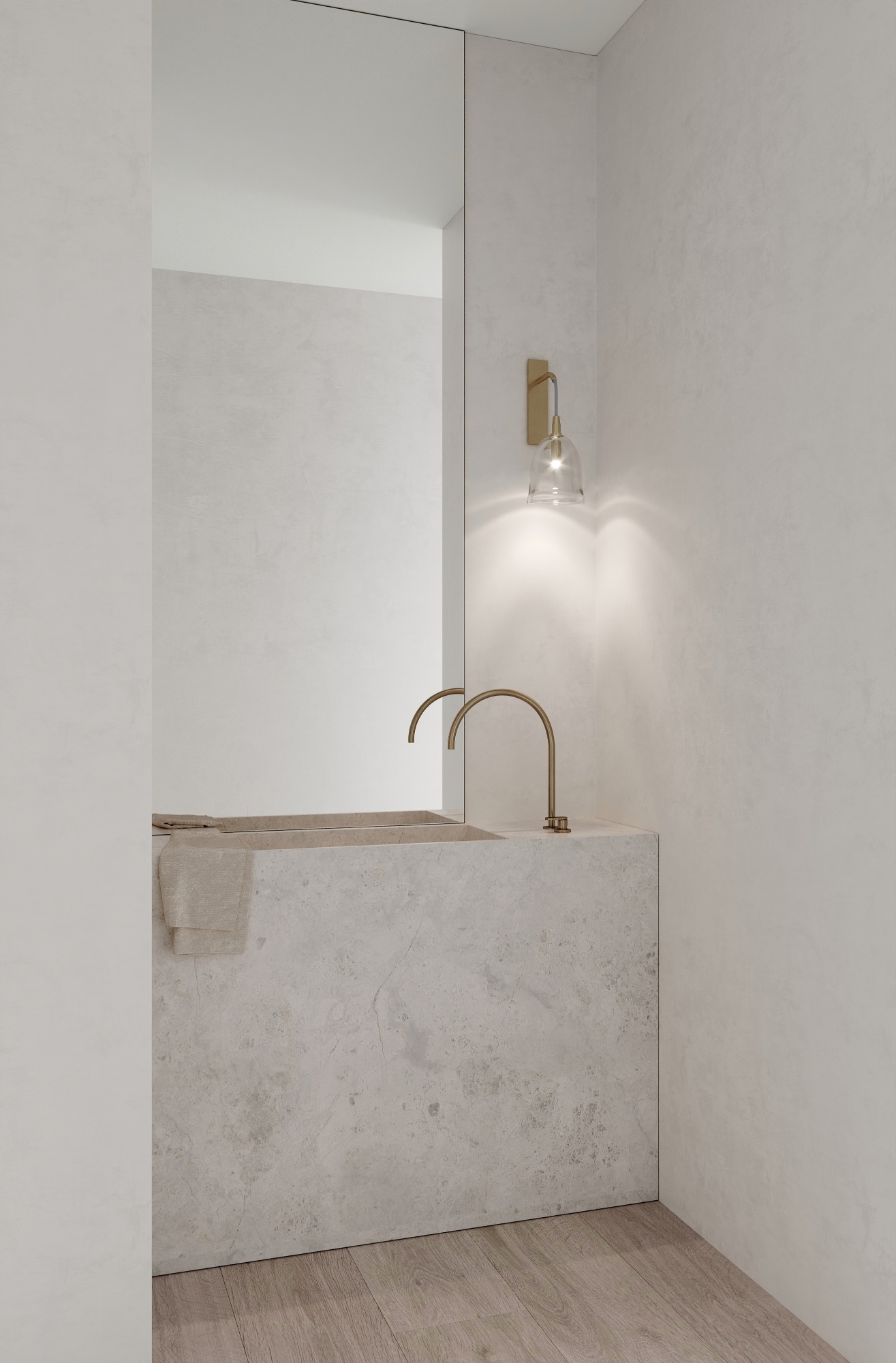 Bathroom with Articolo lighting