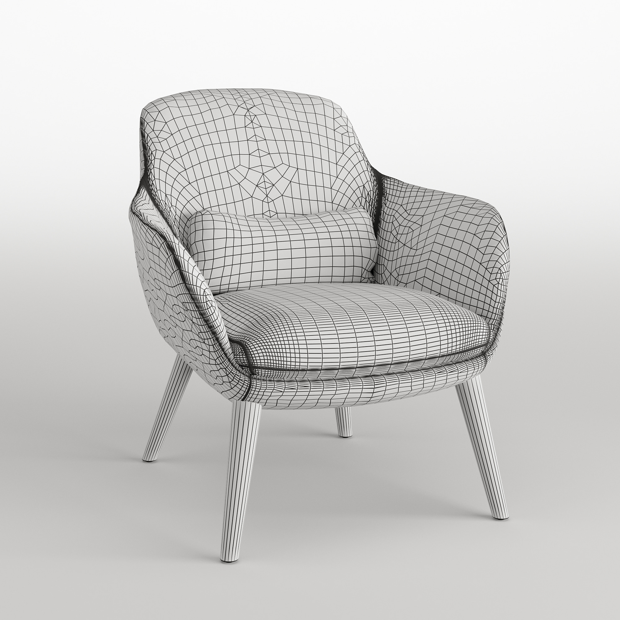 Papadatos armchair wireframe